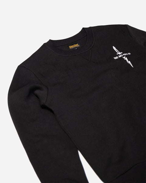 Zeus Embroidered Sweatshirt Black front