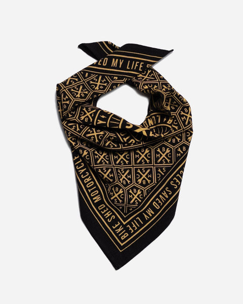 BSMC Monogram Bandana - Black/Gold