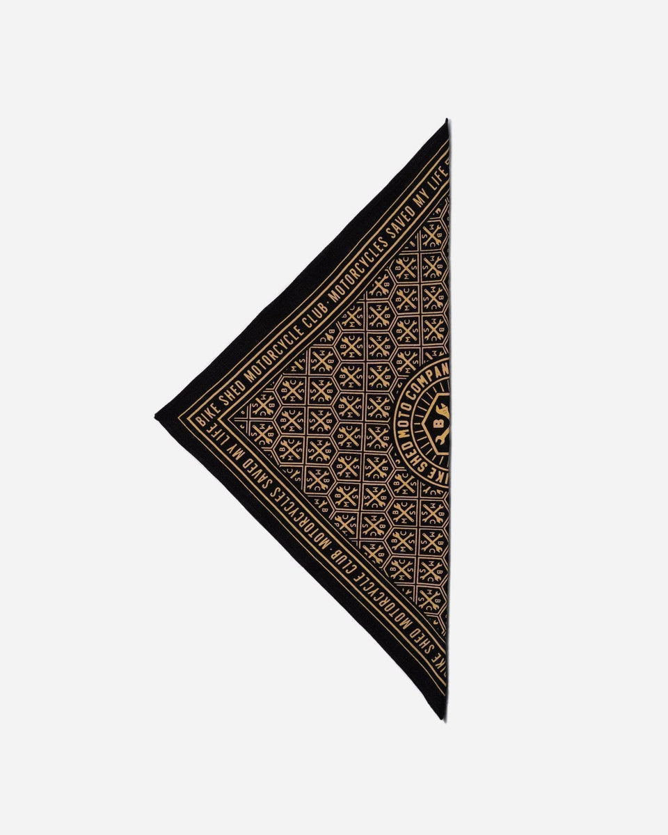 BSMC Monogram Bandana - Black/Gold