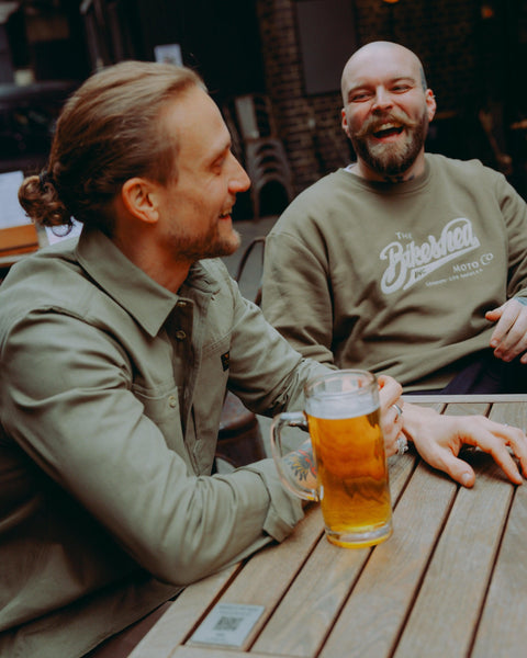 Liam in Inc Applique Sweatshirt Khaki with Steve