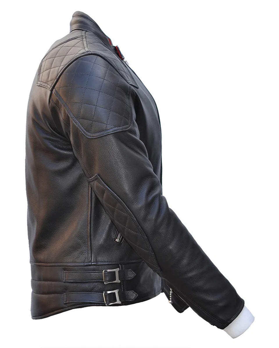 Goldtop '76 Cafe Racer Jacket - Black studio image detail