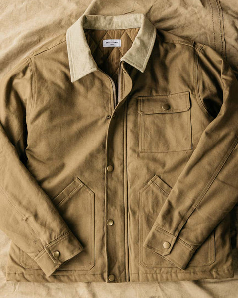 Grady + James - The Johnny Canvas Jacket khaki product close up
