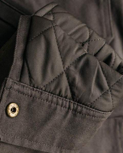 Grady + James - The Johnny Canvas Jacket gray lining and button detail image