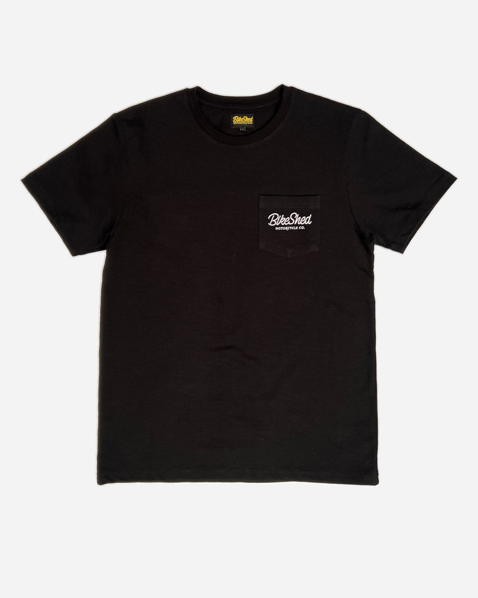 BSMC Logo Chain Embroidered T Shirt - Black, front