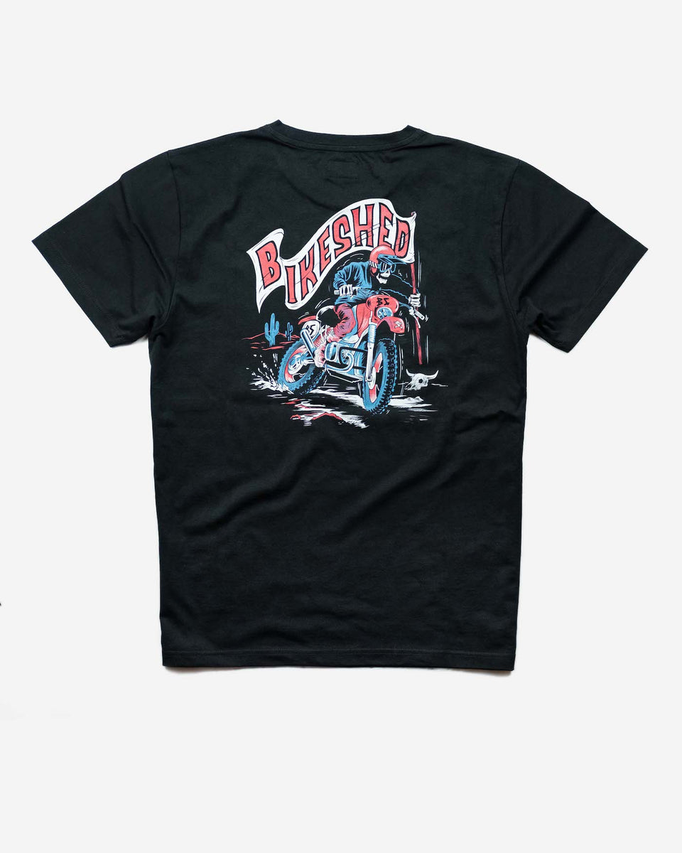 BSMC Graphic Motorcycle T Shirt - Black, back