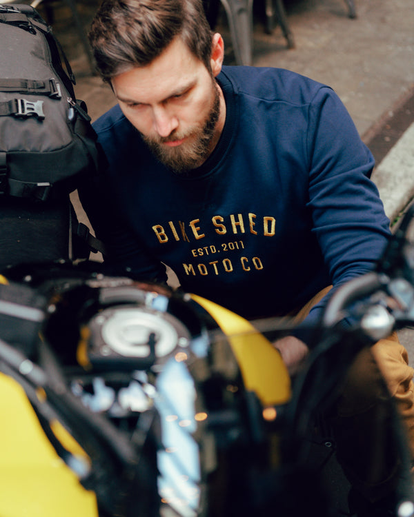 BSMC Moto Co. Sweat - Navy/Mustard
