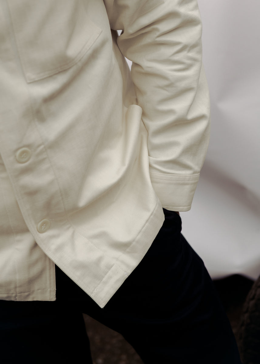 BSMC Chain Chore Jacket - Ecru, hem and cuff detail