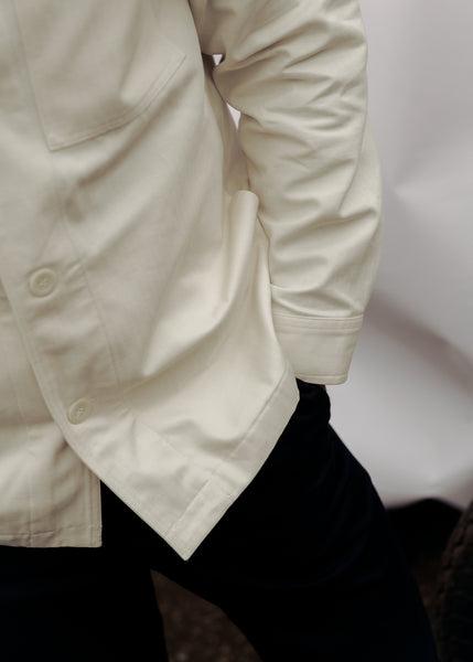 BSMC Chain Chore Jacket - Ecru, hem and cuff detail