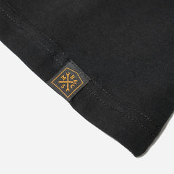BSMC Deco Pocket T Shirt - Black, hem tag close up