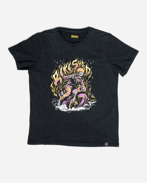 BSMC Women's Speed Demon Graphic T-Shirt - Washed Black, front