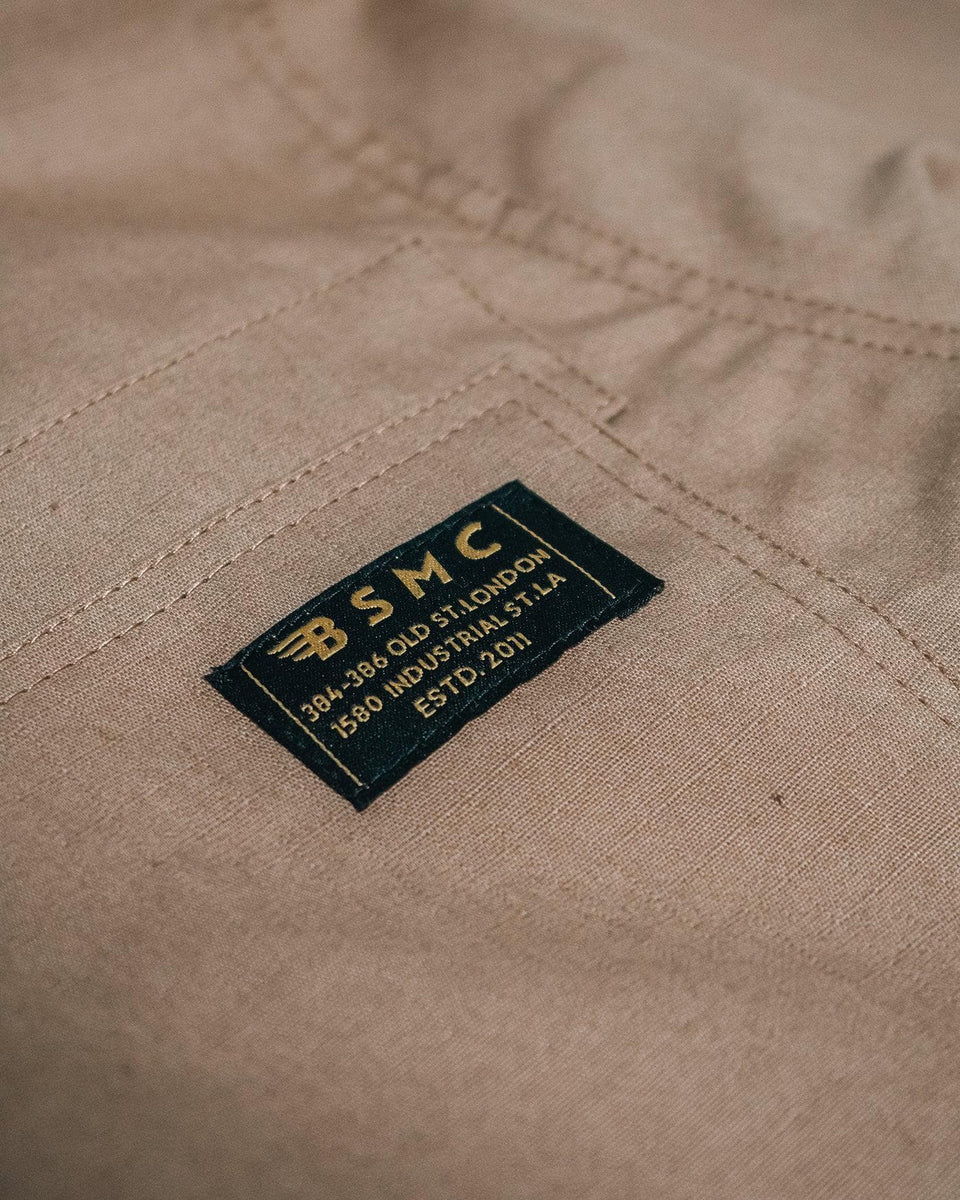 BSMC Ripstop Utility Shirt MKII - TAN, logo close up