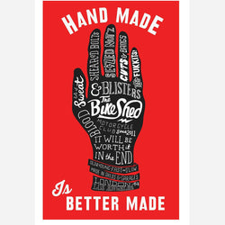 BSMX x Dave Buonaguidi "Handmade Is Better Made" Print - Red, front