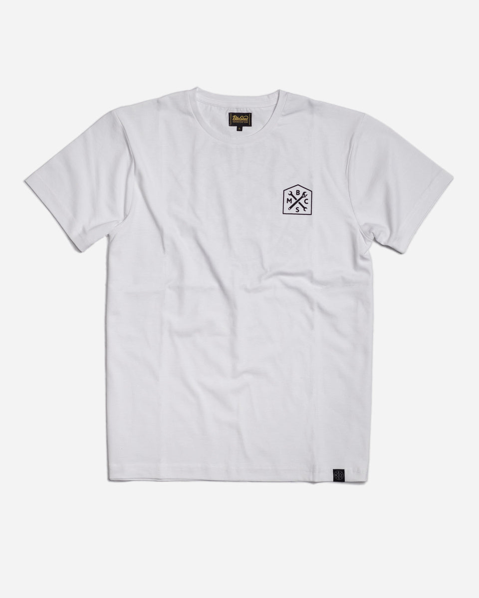 BSMC 1580 Roundel Logo T Shirt - White, front