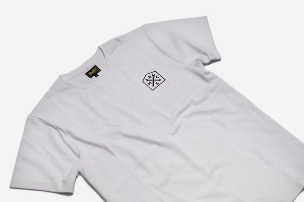 BSMC 1580 Roundel Logo T Shirt - White, front close up