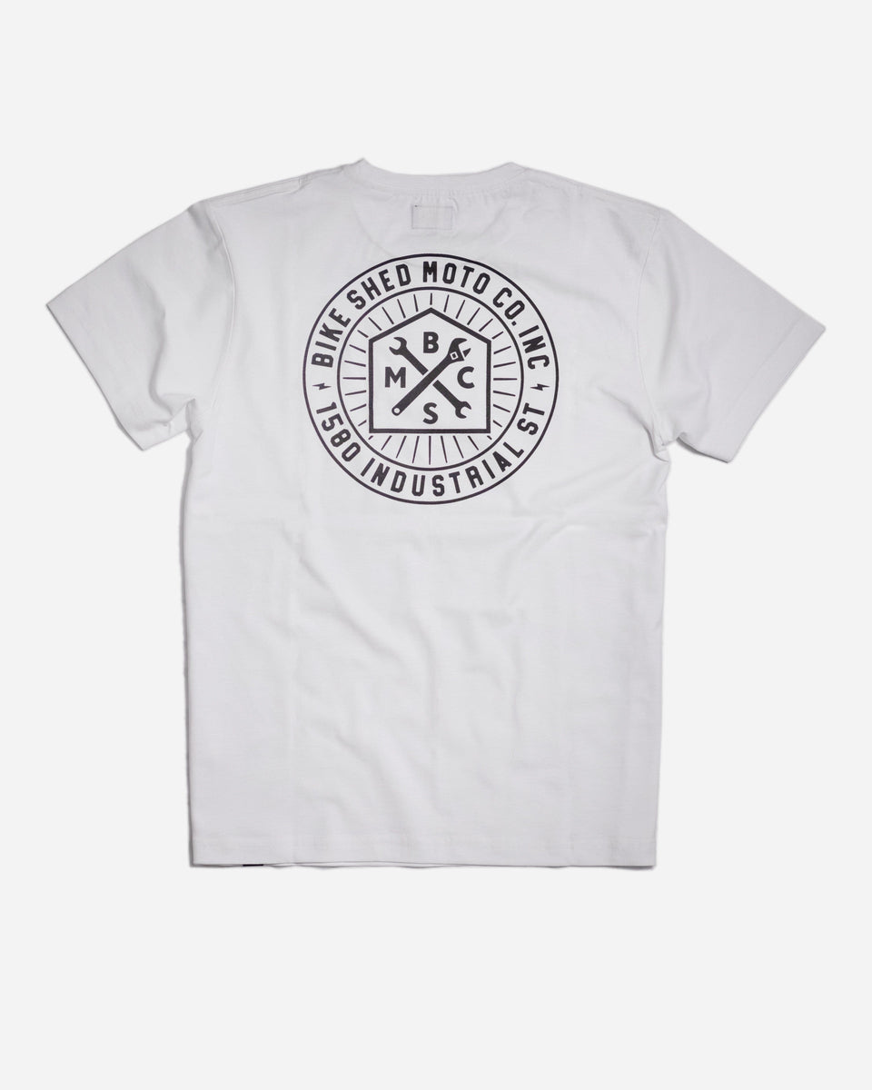 BSMC 1580 Roundel Logo T Shirt - White, back