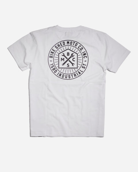 BSMC 1580 Roundel Logo T Shirt - White, back
