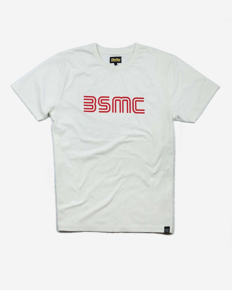 BSMC '77 T Shirt - White/Red, front