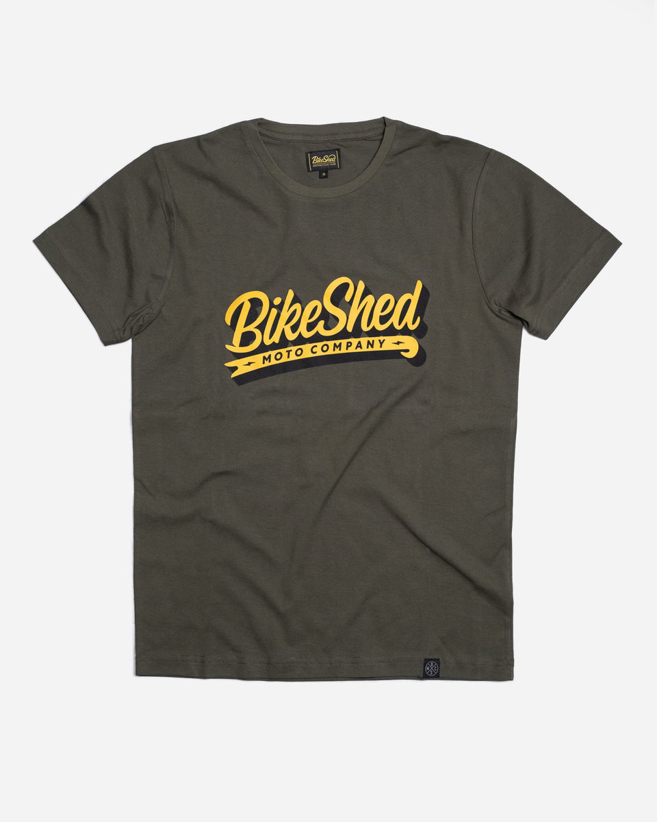 BSMC Classic Yellow Logo T-Shirt - Green, front