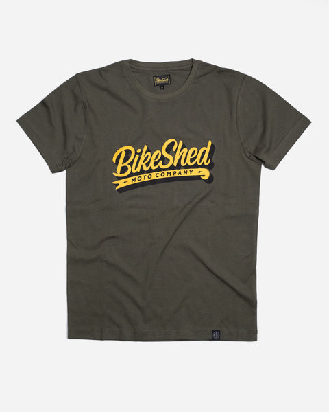 BSMC Classic Yellow Logo T-Shirt - Green, front