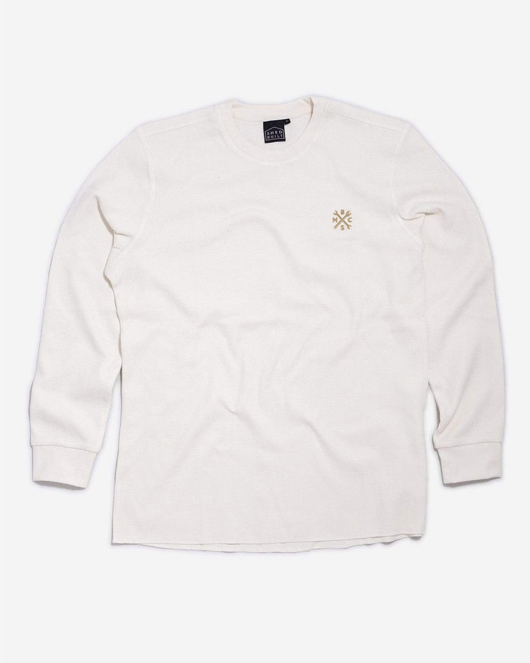 BSMC Embroidered Club Waffle - Ecru, front