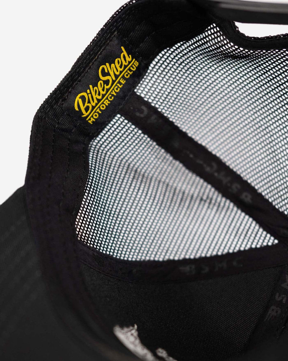 BSMC Embroidered Logo Snapback Hat - Black, inside