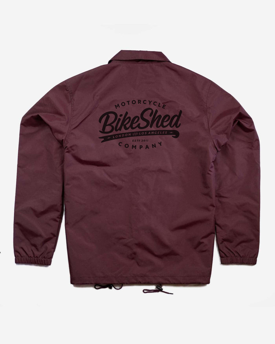 BSMC Company Coach Motorcycle Jacket - Burgundy, back