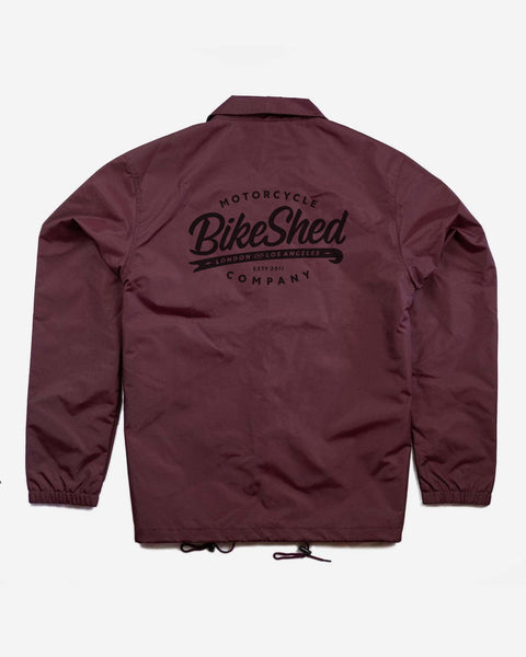 BSMC Company Coach Motorcycle Jacket - Burgundy, back