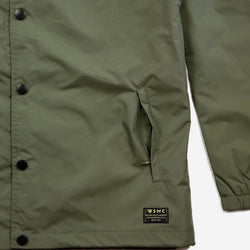 BSMC Company Coach Jacket - Khaki Green, pocket close up