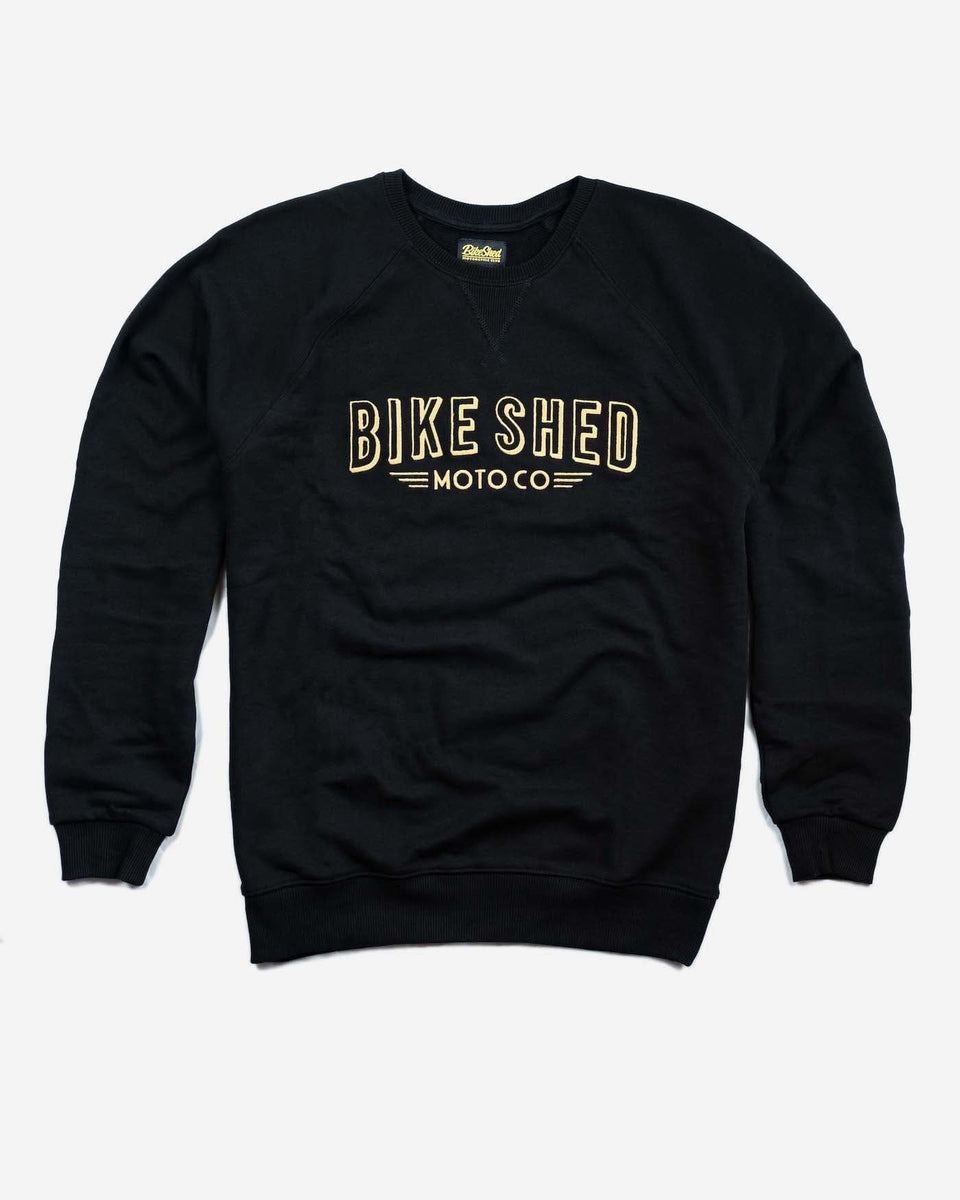BSMC Deco Motorcycle Sweatshirt - Black/Gold, front