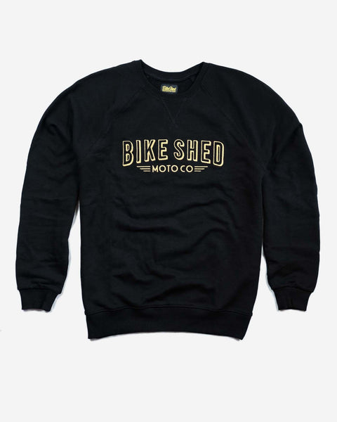 BSMC Deco Motorcycle Sweatshirt - Black/Gold, front