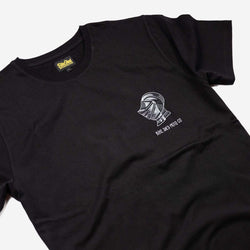 BSMC Dragon Slayer T Shirt - Black, side on close up