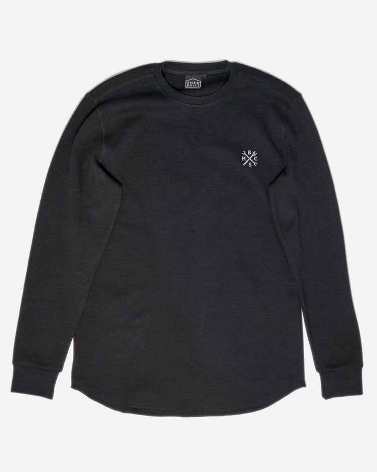 BSMC Embroidered Club Waffle - Black, front