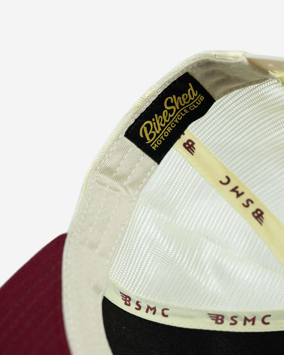 BSMC Inc. Cap - Burgundy & Cream, inside