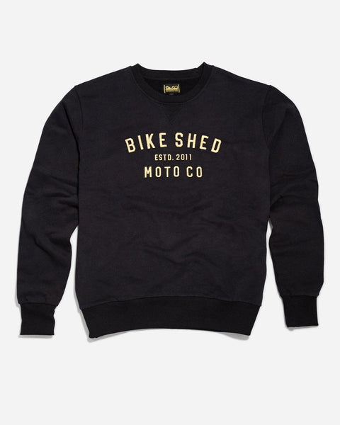 Bike Shed Motorcycle Logo Sweatshirt - Black/Gold, front