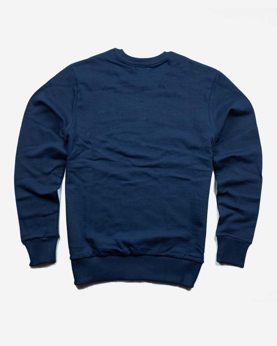 BSMC Moto Co. logo Sweatshirt - Navy/Mustard, back