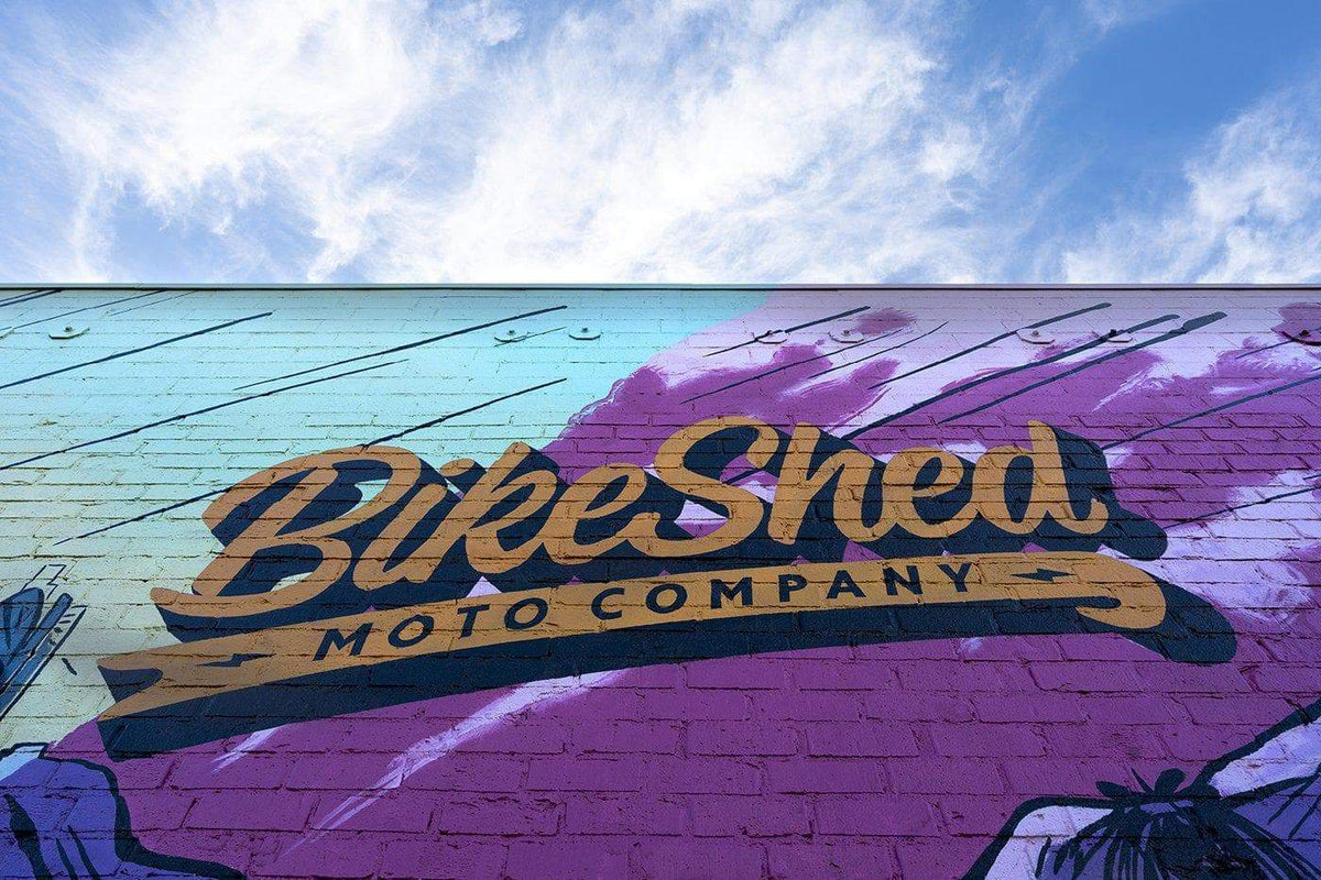 Bike Shed Logo, mural on LA venue