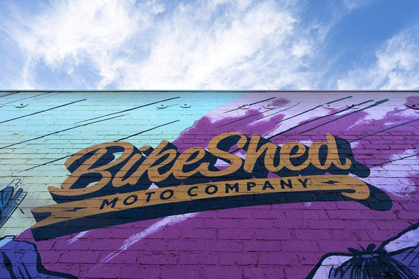 Bike Shed Logo, mural on LA venue
