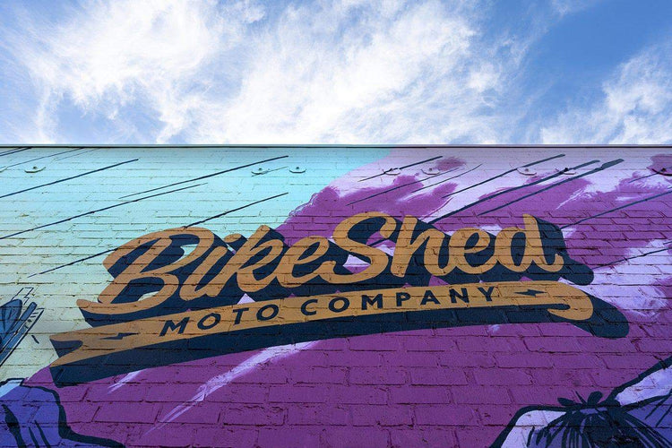 Bike Shed Logo, mural on LA venue