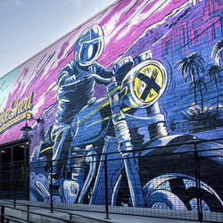 Bike Shed LA mural painting