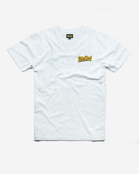 BSMC Motorcycle Mural Graphic T Shirt - White, front