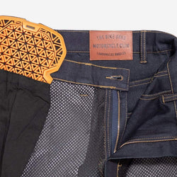 BSMC Protective - Road Jean - Raw Indigo, inside out with armour in armour pocket