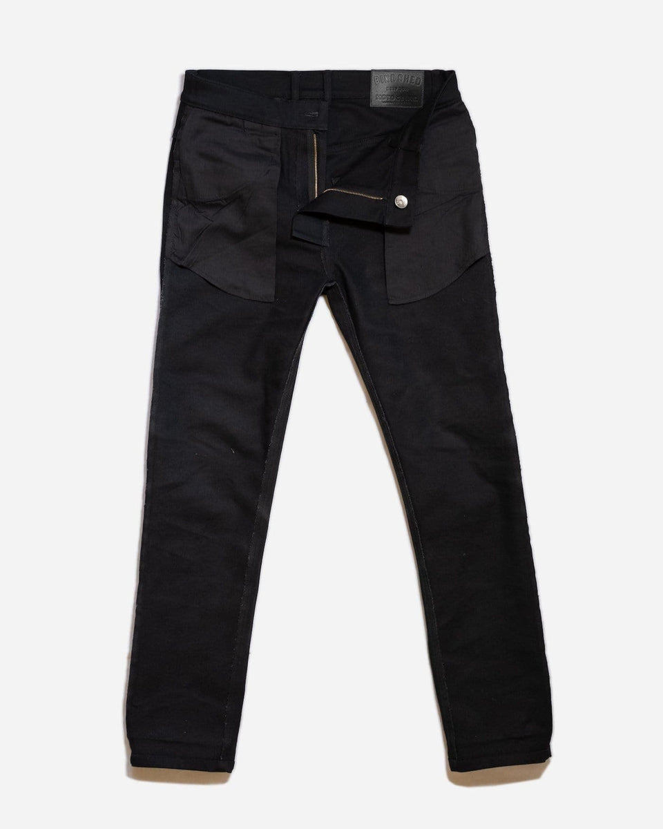Motorcycle BSR01 Protective Jeans - Black, inside out