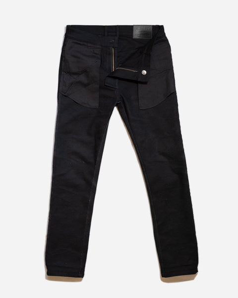 Motorcycle BSR01 Protective Jeans - Black, inside out