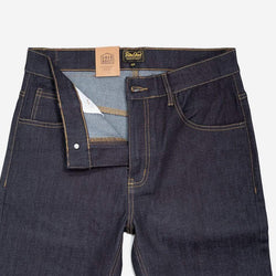 BSMC Resistant - BSR01 Jean - Raw Indigo, zip fly and button