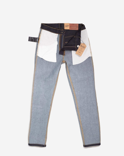 Motorcycle Resistant - BSR01 Jeans - Raw Indigo, inside out