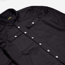 BSMC Resistant Overshirt - Black, side on close up