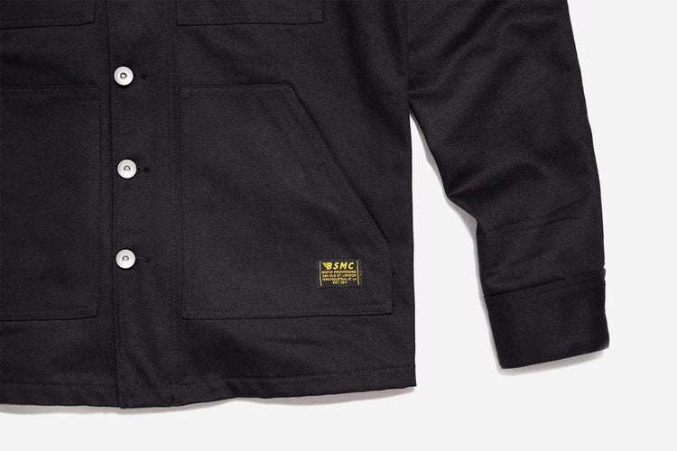 BSMC Resistant Overshirt - Black, logo close up