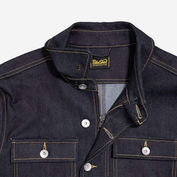 BSMC Resistant Overshirt - Indigo, collar close up