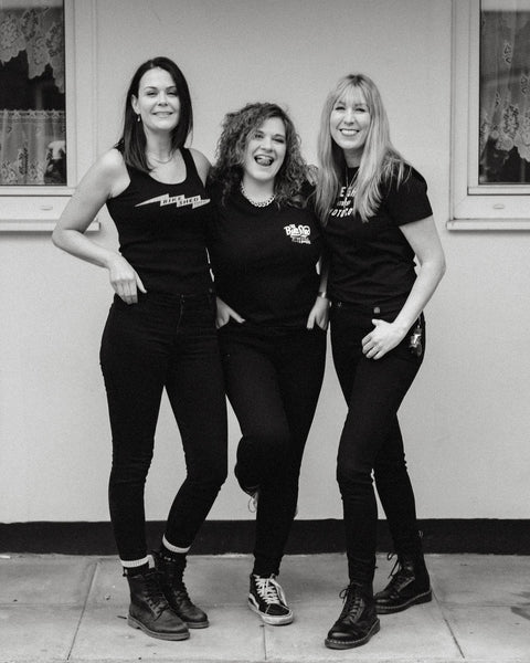 Clare, Anna & Ellie all wearing our Motorcycle Resistant Women's Skinny Jean - Black