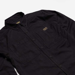 BSMC Ripstop Utility Shirt MKII - BLACK, side on close up